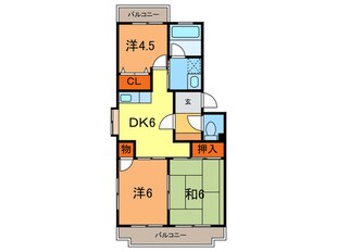 ヴェルドミール逆瀬川の物件間取画像